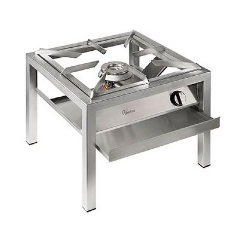 Kokpall 1-låg rostfri med tändsäkring 14 kw parker